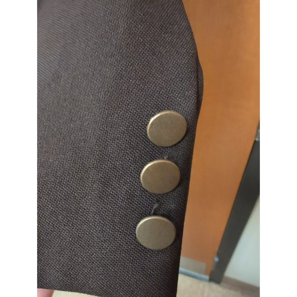 Levi's Jacket Mens 38R Brown Vtg 80 Action Suit Single Breast Gold Button Blazer